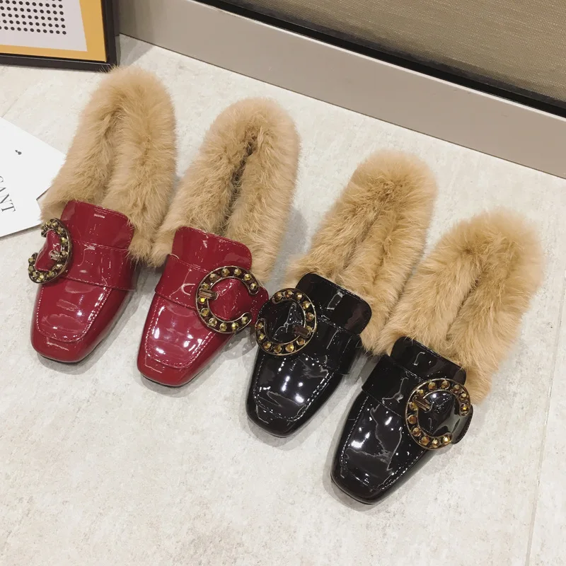 2020 Ladies Slip On Pumps Loafer Square Toe High Heel Patent Leather Women Warm shoes With Fur For Sweet Girl Office Woman shoes
2020 Ladies Slip On Pumps Loafer Square Toe High Heel Patent Leather Women Warm shoes With Fur For Sweet Girl Office Woman shoes