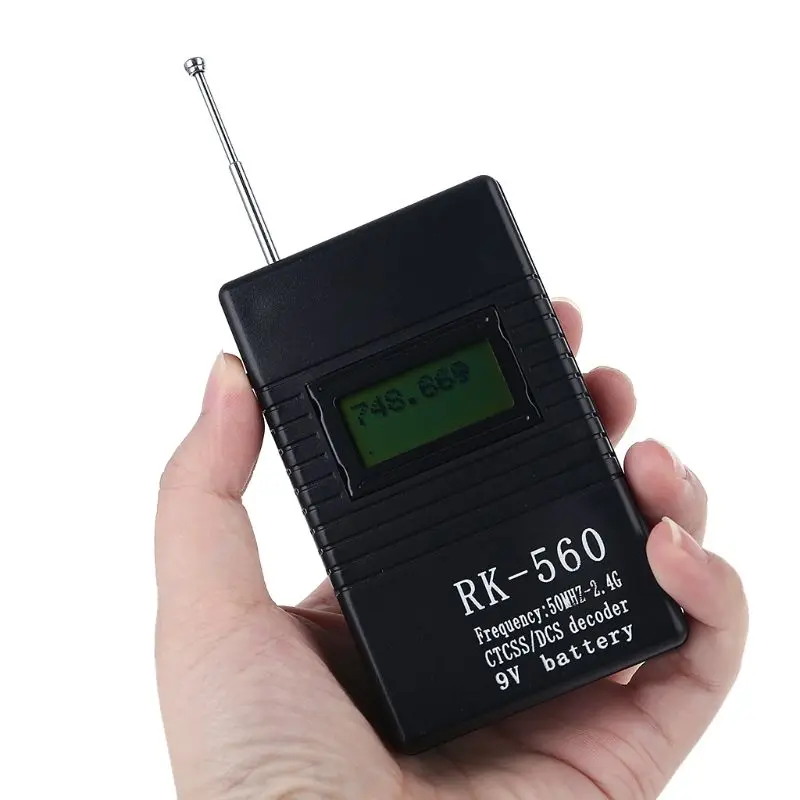 High Quality RK560 Portable Handheld Frequency Counter 50MHz-2.4GHz DCS CTCSS Radio Tester RK-560 Frequency Meter
High Quality RK560 Portable Handheld Frequency Counter 50MHz-2.4GHz DCS CTCSS Radio Tester RK-560 Frequency Meter
