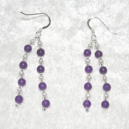 New Arrival Favorite Gemstone Earrings 4-6mm Purple Amethyst With White Freshwater Pearl Silver Dangle Earring Women Gift
New Arrival Favorite Gemstone Earrings 4-6mm Purple Amethyst With White Freshwater Pearl Silver Dangle Earring Women Gift