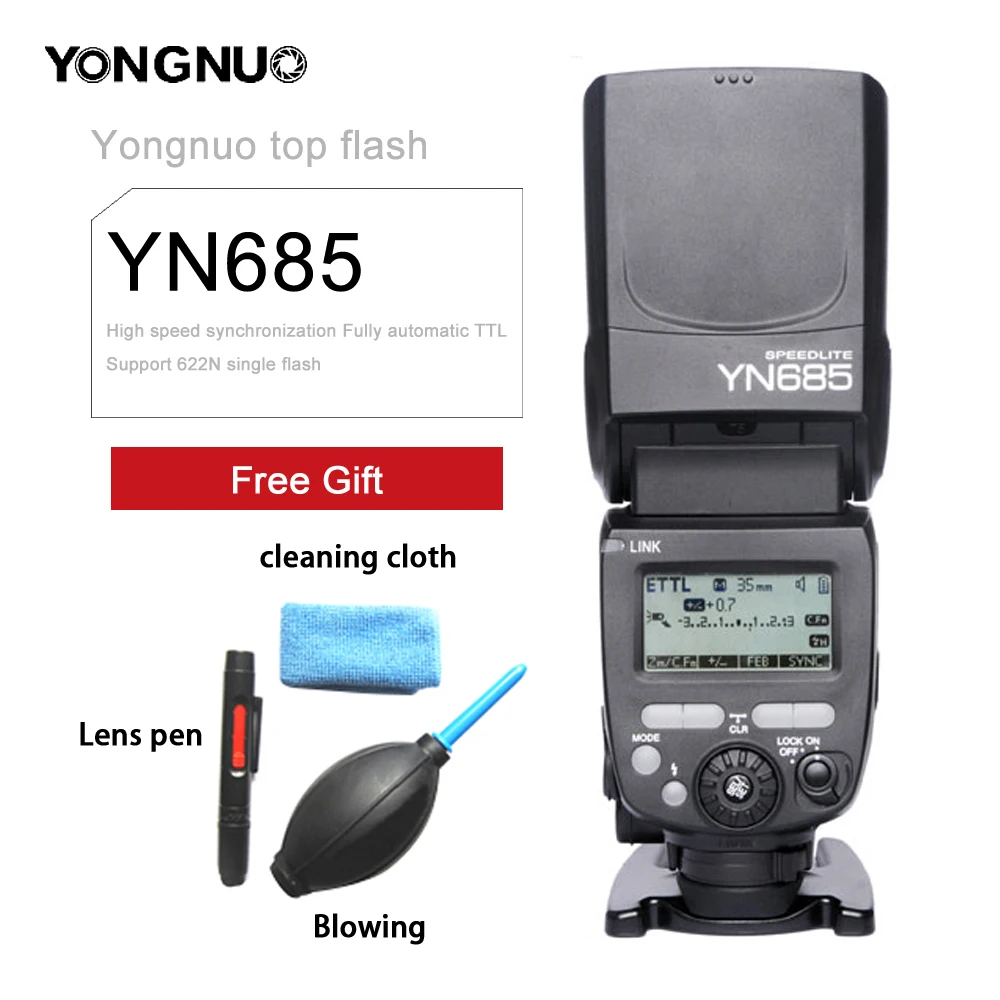 Беспроводная вспышка YONGNUO YN685 N/C HSS 2 4G GN60 Master/Slave Speedlite с режимом TTL для камер Canon Nikon