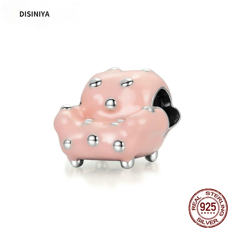 Silver Cute Pink Riveted Sofa Cartoon Furniture 925 Sterling Silver Charm Pendant for Bracelet Bangle Women DIY SCC1854
Silver Cute Pink Riveted Sofa Cartoon Furniture 925 Sterling Silver Charm Pendant for Bracelet Bangle Women DIY SCC1854