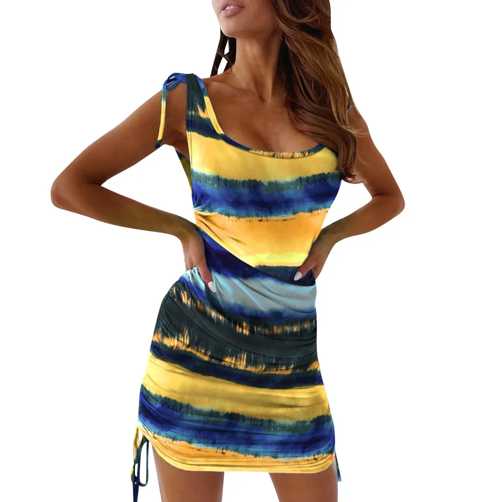 2022 Summer New Splice Fashion Sexy Sling Sleeve Printing Irregular Shirring Mini Dress Hot Sale Women Off Shoulder Dress Female
2022 Summer New Splice Fashion Sexy Sling Sleeve Printing Irregular Shirring Mini Dress Hot Sale Women Off Shoulder Dress Female