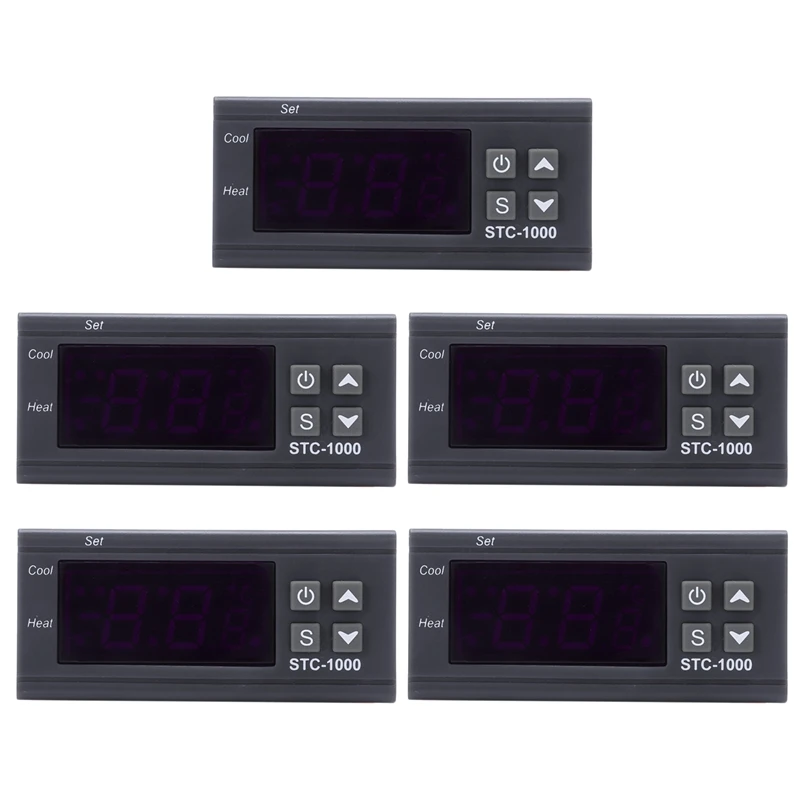 5X 220V Digital STC-1000 Temperature Controller Thermostat Regulator+Sensor Probe
5X 220V Digital STC-1000 Temperature Controller Thermostat Regulator+Sensor Probe