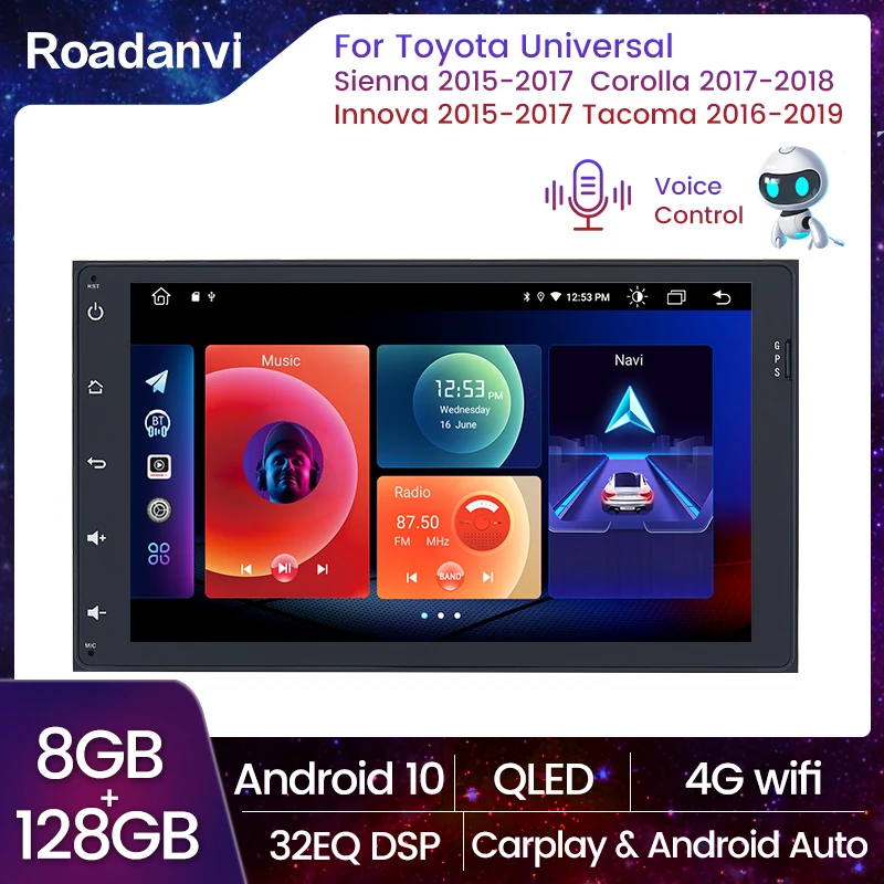 Автомобильный радиоприемник 1 Din для Toyota Corolla Auris Fortuner 2015-2017, мультимедийный видеоплеер 8 ГБ, 128 ГБ, 5G, Wi-Fi, Carplay, GPS, Android 10
Автомобильный радиоприемник 1 Din для Toyota Corolla Auris Fortuner 2015-2017, мультимедийный видеоплеер 8 ГБ, 128 ГБ, 5G, Wi-Fi, Carplay, GPS, Android 10
