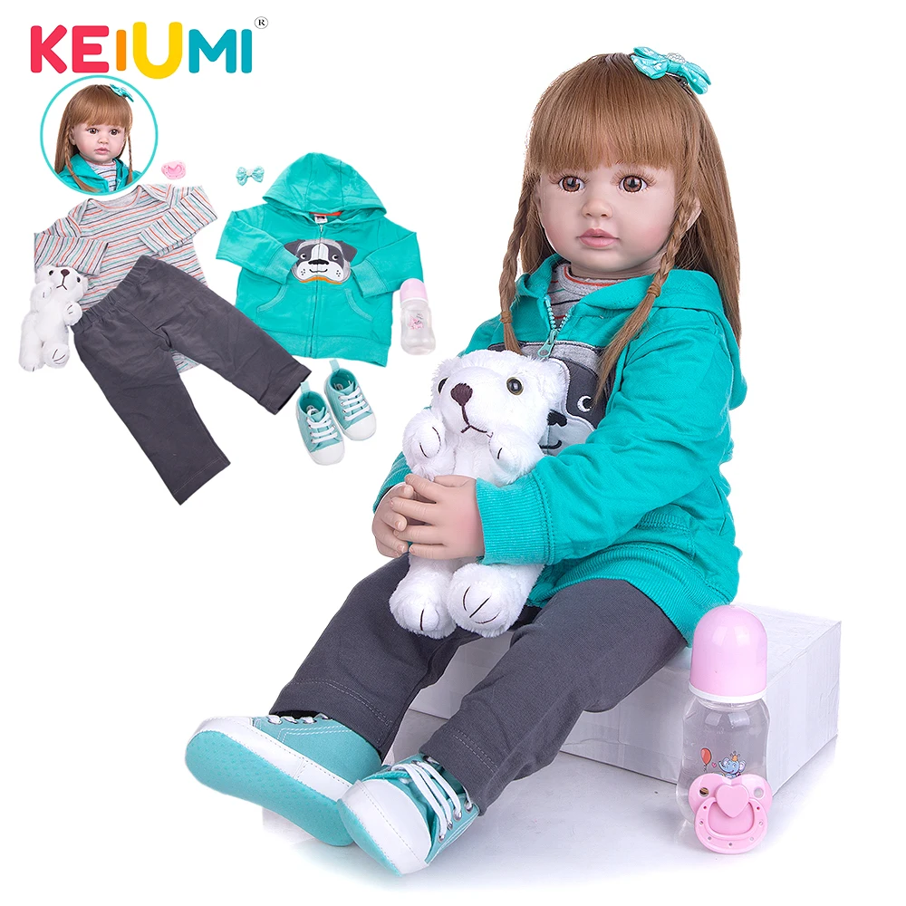 KEIUMI 24 дюйма Новое поступление силиконовые виниловые куклы Новорожденные 60 см