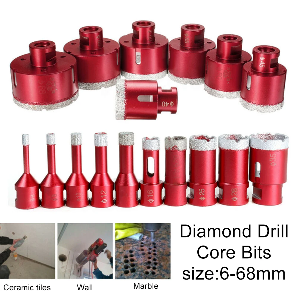 1pc 6-68mm M14 Dry Diamond Drilling Core Drill Bit Hole Saw Cutter Stone Porcelain Ceramic Tile Glass Granite Marble Drill Bits
1pc 6-68mm M14 Dry Diamond Drilling Core Drill Bit Hole Saw Cutter Stone Porcelain Ceramic Tile Glass Granite Marble Drill Bits