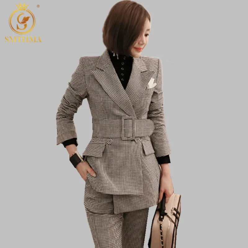 SMTHMA 2020 New Runway Fashion Houndstooth 2 Piece set women business work wearing pant suits Office Lady set suits
SMTHMA 2020 New Runway Fashion Houndstooth 2 Piece set women business work wearing pant suits Office Lady set suits