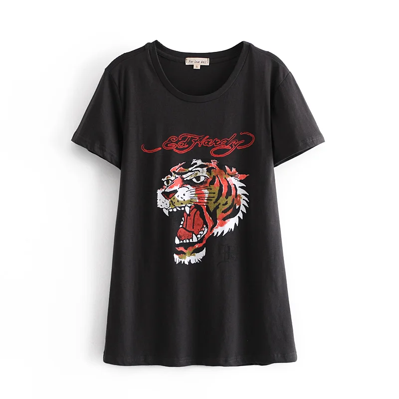 Summer Women's Tiger Head Graphic Print T-Shirt Casual Vogue T-Shirts for Women T-Shirt Ladies T-Shirt
Summer Women's Tiger Head Graphic Print T-Shirt Casual Vogue T-Shirts for Women T-Shirt Ladies T-Shirt