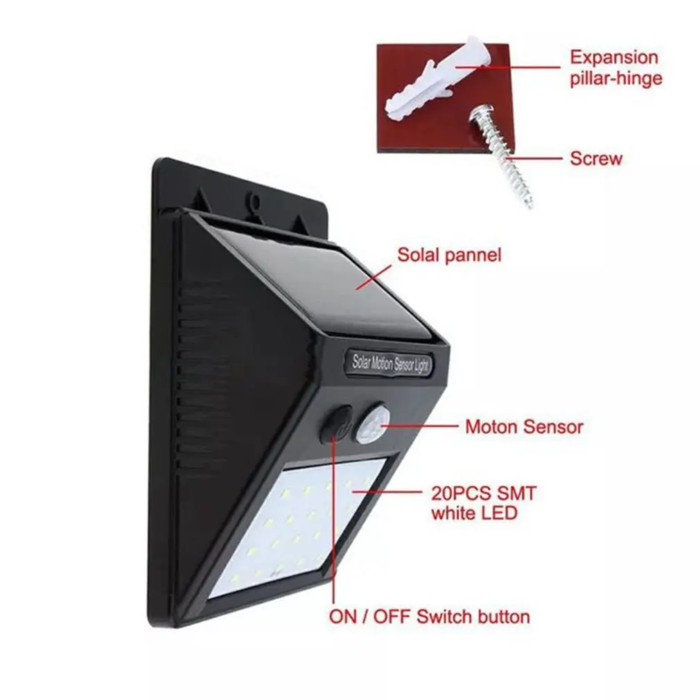 LED Light Waterproofx 20 LED Solar Sensor Light Motion Sensor Wall Light Outdoor Garden Yard Streets Lamp Energy Saving Hanging
LED Light Waterproofx 20 LED Solar Sensor Light Motion Sensor Wall Light Outdoor Garden Yard Streets Lamp Energy Saving Hanging