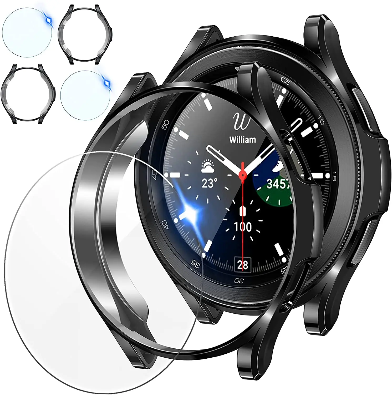 Защитная пленка из закаленного стекла для Samsung Galaxy Watch 4 Classic, 46 мм, 42 мм, 2 упаковки
Защитная пленка из закаленного стекла для Samsung Galaxy Watch 4 Classic, 46 мм, 42 мм, 2 упаковки