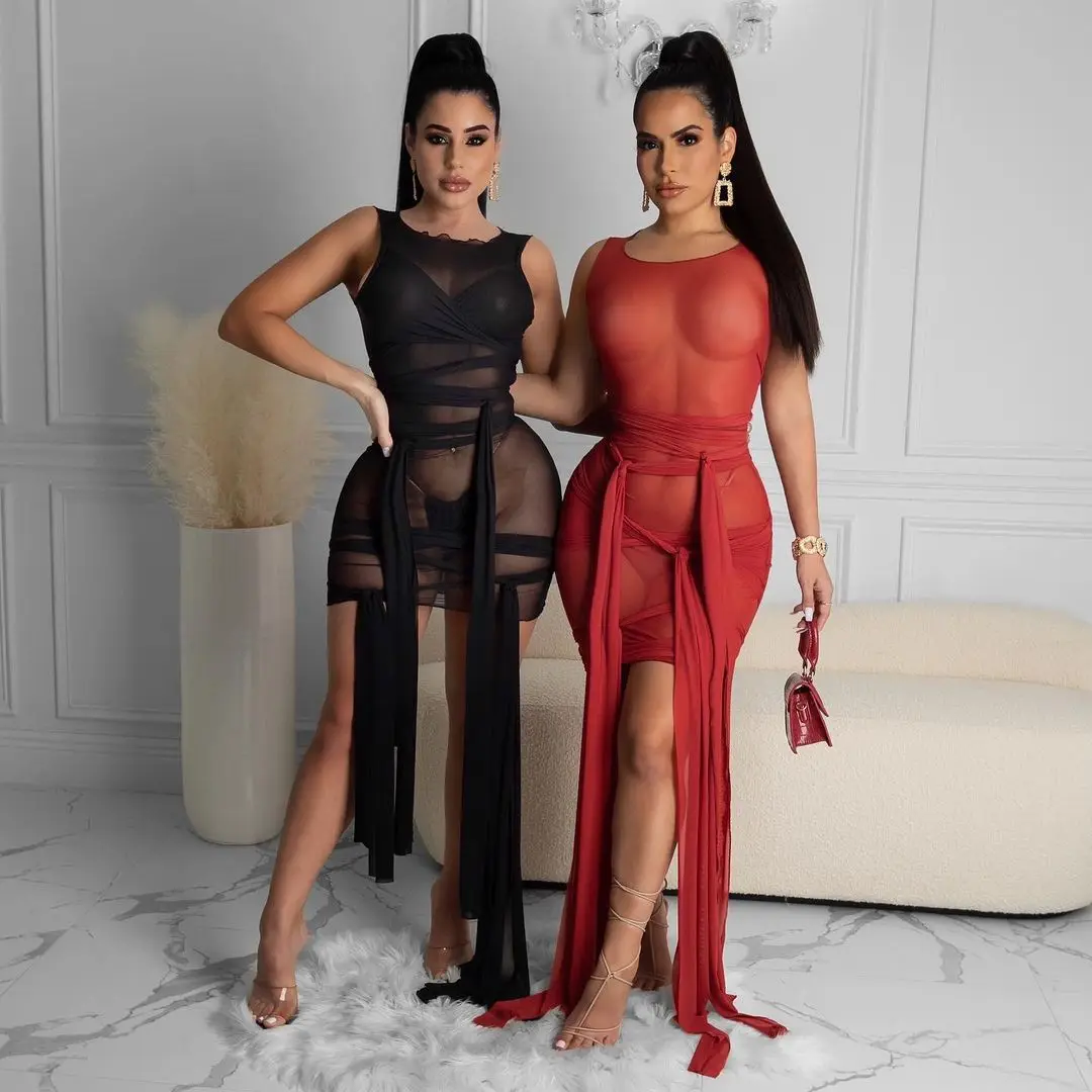 Adogirl Women Elegant Prom Mini Dress Summer Sleeveless Slim See Through Dresses Sexy Party Club Fashion Solid Bandage Outfits
Adogirl Women Elegant Prom Mini Dress Summer Sleeveless Slim See Through Dresses Sexy Party Club Fashion Solid Bandage Outfits