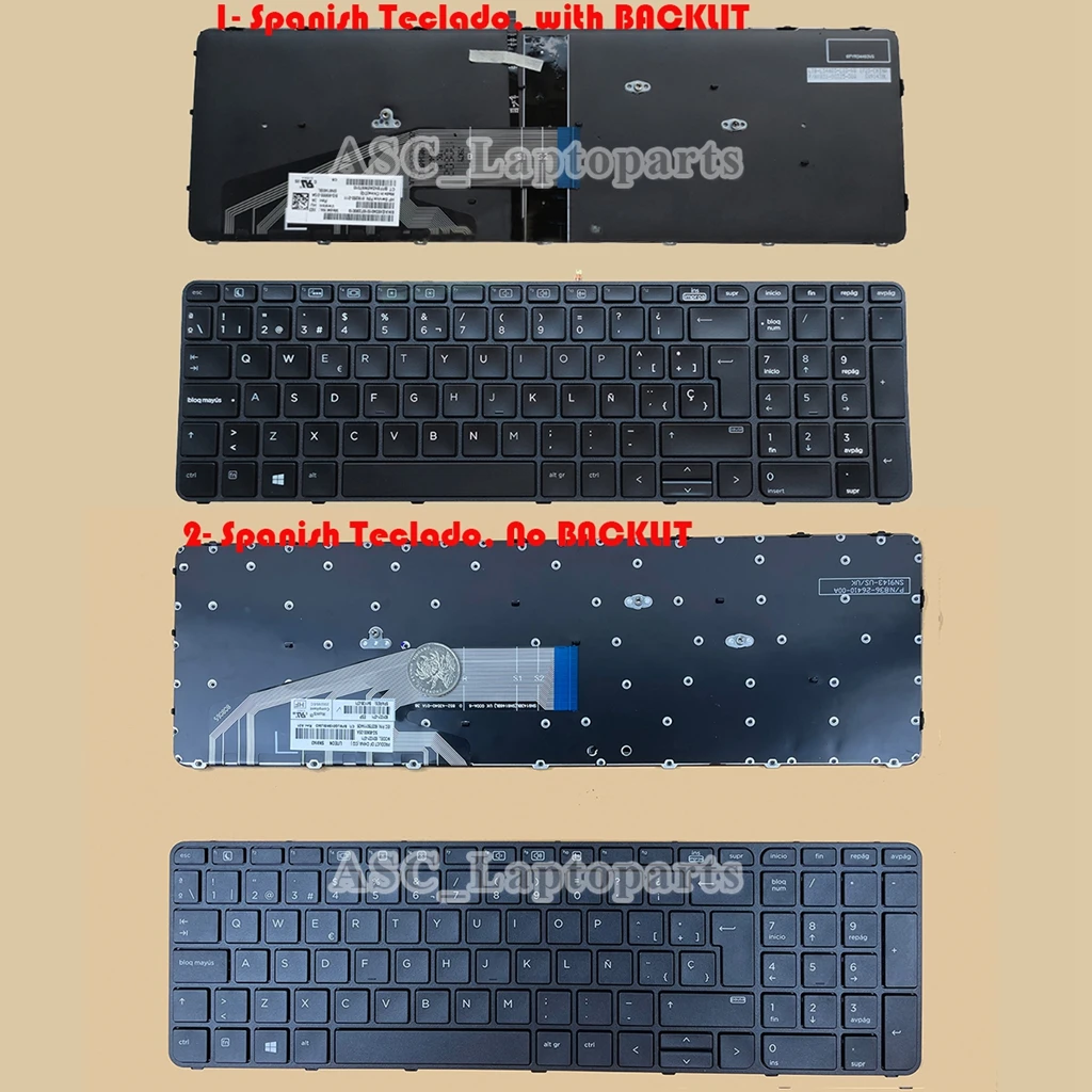 Новая клавиатура с испанской раскладкой для HP ProBook 450 G3 G4 455 470 827028 G4-071 черная рамка