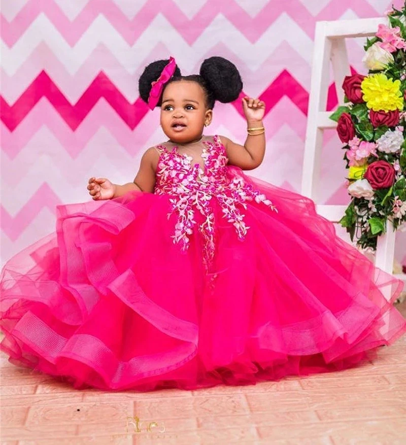 Hot Sale Fuschia Aline Toddler Flower Girl Dresses Sheer Neck Appliques Princess Communion Birthday Pageant Robe De Demoiselle
Hot Sale Fuschia Aline Toddler Flower Girl Dresses Sheer Neck Appliques Princess Communion Birthday Pageant Robe De Demoiselle