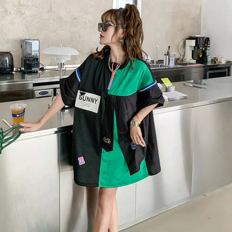 Vefadisa Irregular Patchwork Women T-shirt 2021 Summer New Stitching Design Female T-shirt Loose Short Sleeve T-shirt QYF5798
Vefadisa Irregular Patchwork Women T-shirt 2021 Summer New Stitching Design Female T-shirt Loose Short Sleeve T-shirt QYF5798