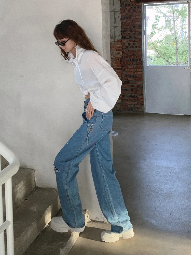 Winter Star Splash Paint Irregular Pocket Ripped Hole High Waist Straight Loose Long Denim Jeans for Women S M L XL XXL
Winter Star Splash Paint Irregular Pocket Ripped Hole High Waist Straight Loose Long Denim Jeans for Women S M L XL XXL