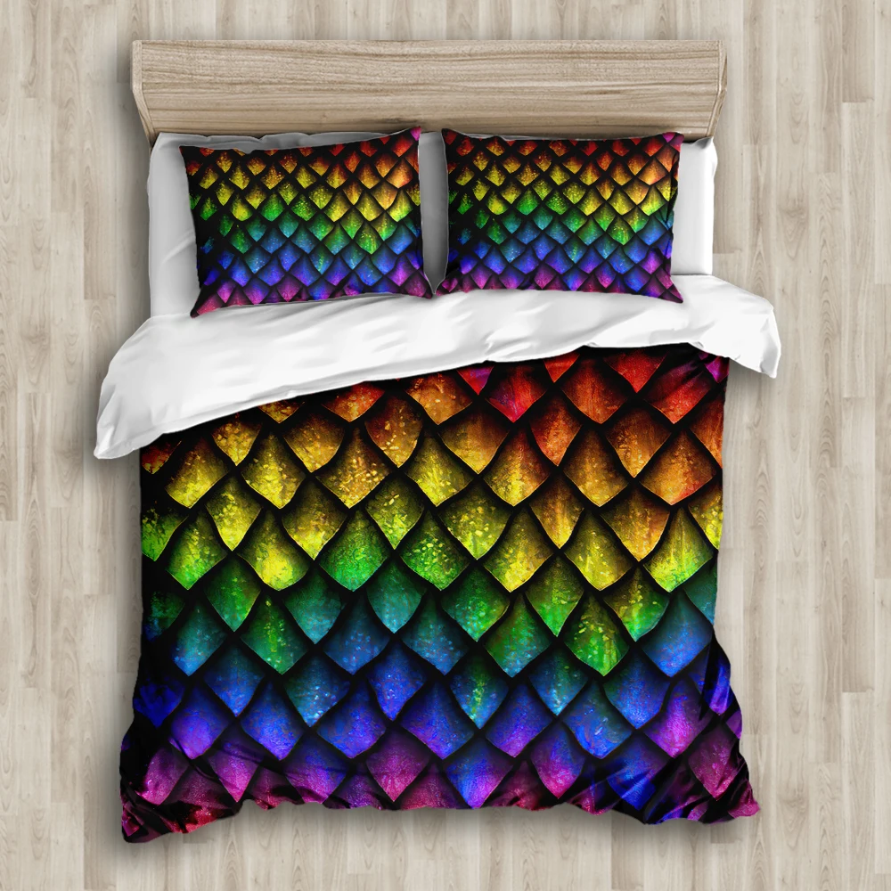 3D Printing Dragon scale Bedding Set For Bedroom Duvet Cover Quilt Cover Pillowcase For Bed Home Comefortable King Queen Size
3D Printing Dragon scale Bedding Set For Bedroom Duvet Cover Quilt Cover Pillowcase For Bed Home Comefortable King Queen Size