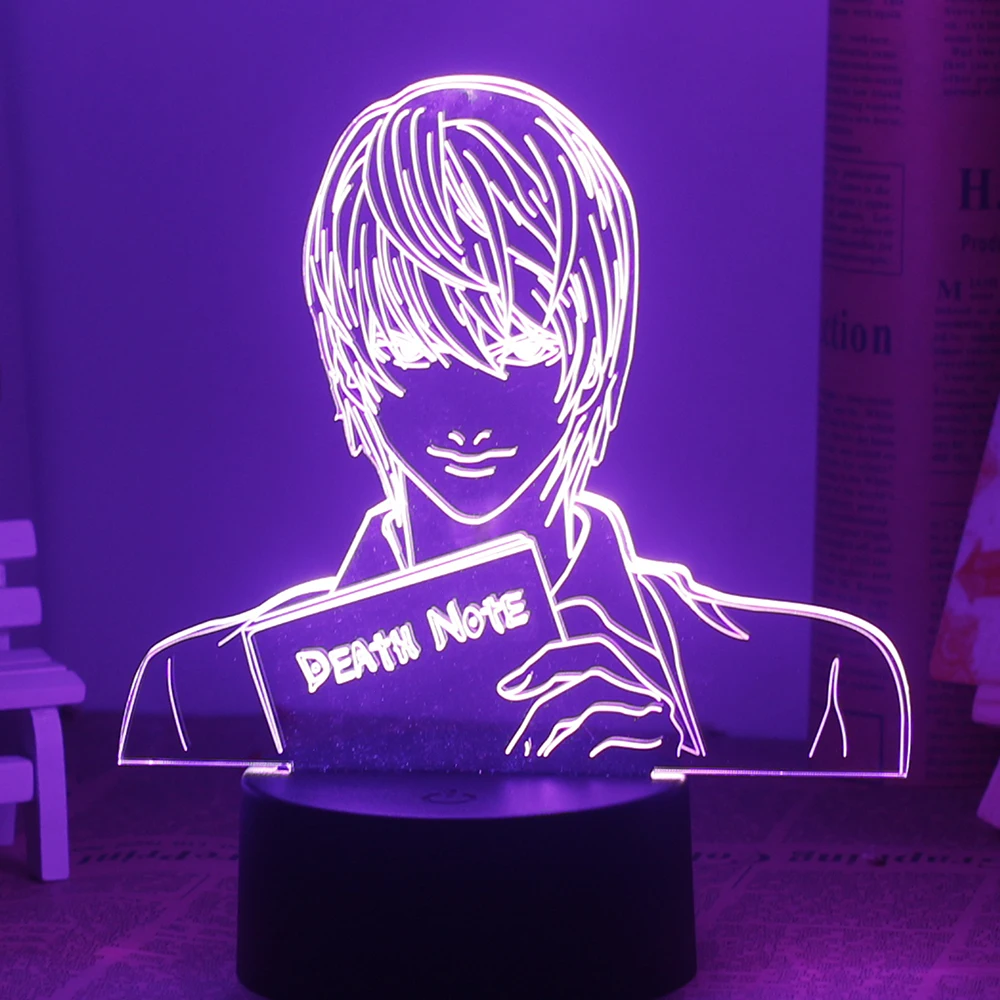 

Manga Death Note L Lawliet Figure Led Night Light for Anime Room Store Decor Idea Cool Kids Child Bedroom Table Lamp Figure