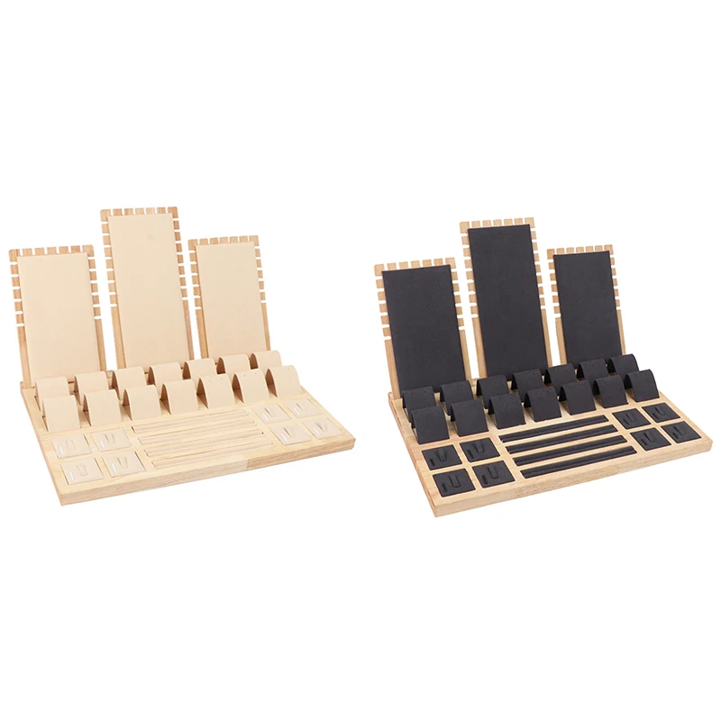 High Quality Wooden Velvet Jewelry Display Earring Display Stand Ear Stud Earrings Holder Rack Storage Case
High Quality Wooden Velvet Jewelry Display Earring Display Stand Ear Stud Earrings Holder Rack Storage Case