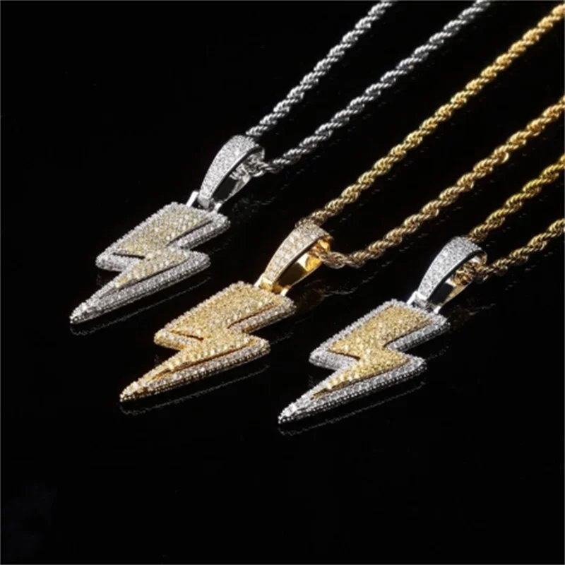 New Jewelry Fashion Retro Full Zircon Lightning Necklace Men's Hip Hop Party Locomotive Accessories Pendant Necklace Wholesale
New Jewelry Fashion Retro Full Zircon Lightning Necklace Men's Hip Hop Party Locomotive Accessories Pendant Necklace Wholesale
