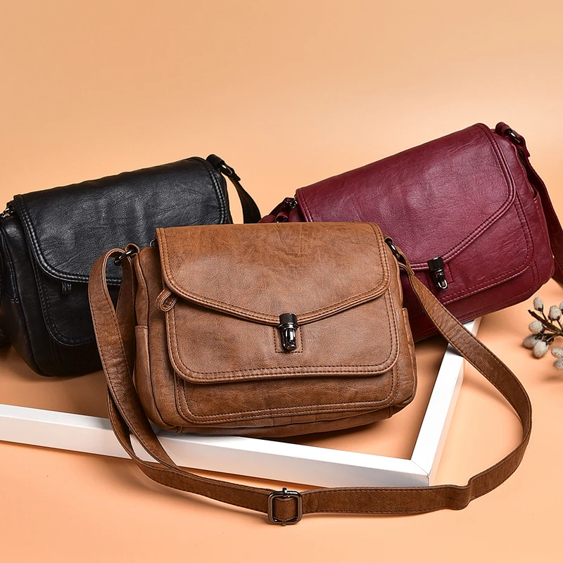 Vintage Shoulder Messenger Bags for Women 2020 New Purses and Handbags Soft Leather Crossbody Bags Casual Small Tote Bag bolsos
Vintage Shoulder Messenger Bags for Women 2020 New Purses and Handbags Soft Leather Crossbody Bags Casual Small Tote Bag bolsos