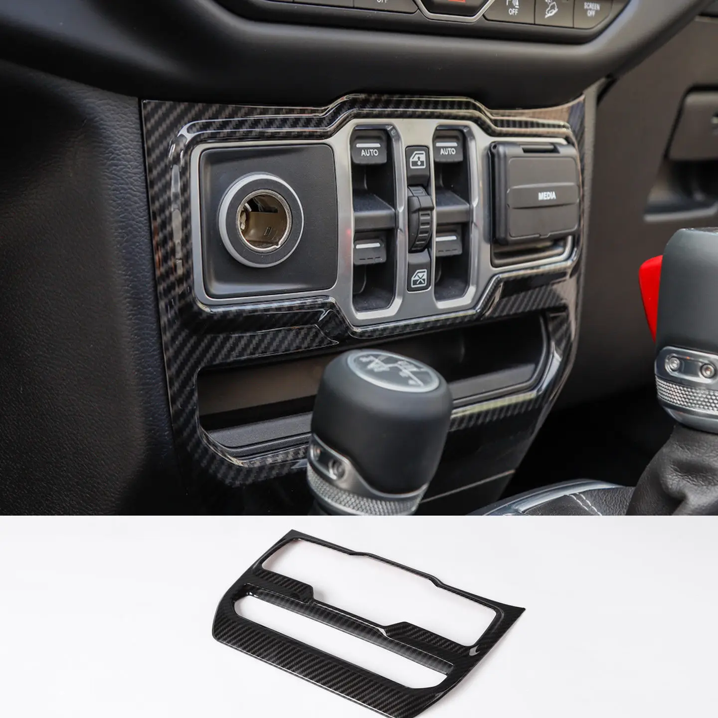 Кнопки переключения стеклоподъемника из углеродного волокна для 2018 Jeep Wrangler JL |