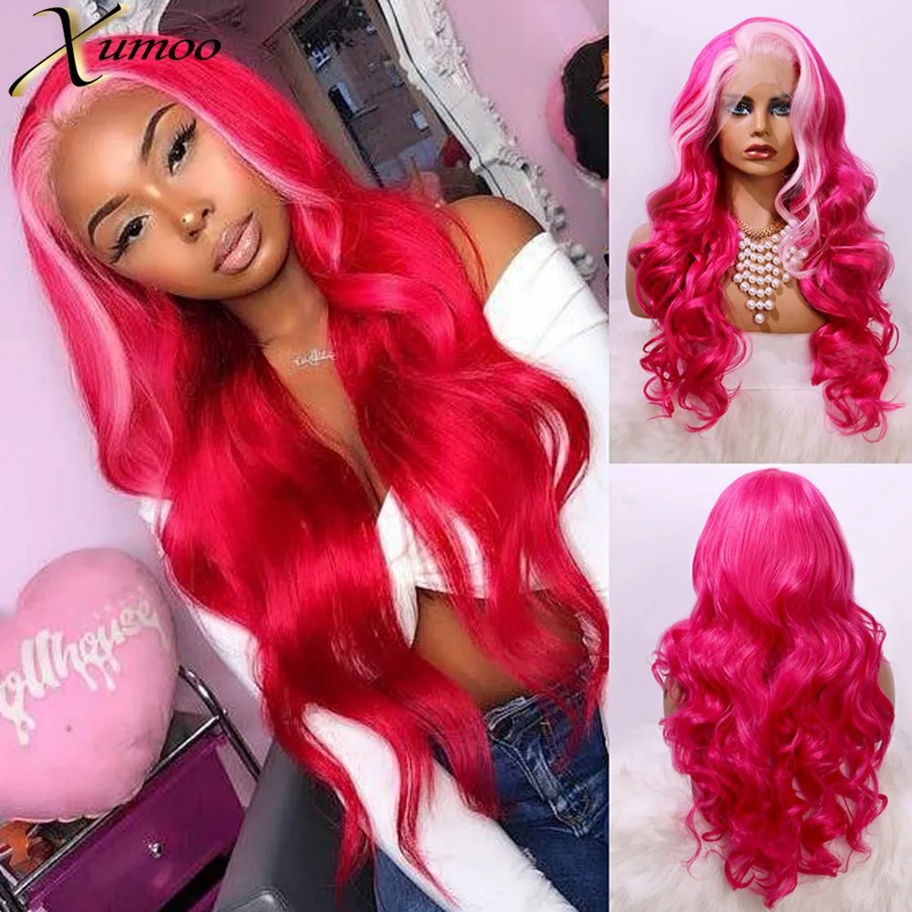 XUMOO Highlight Pink Synthetic Lace Front Wig Heat Resistant Loose Wave Half Hot Pink Cosplay Party Lolita For Women
XUMOO Highlight Pink Synthetic Lace Front Wig Heat Resistant Loose Wave Half Hot Pink Cosplay Party Lolita For Women
