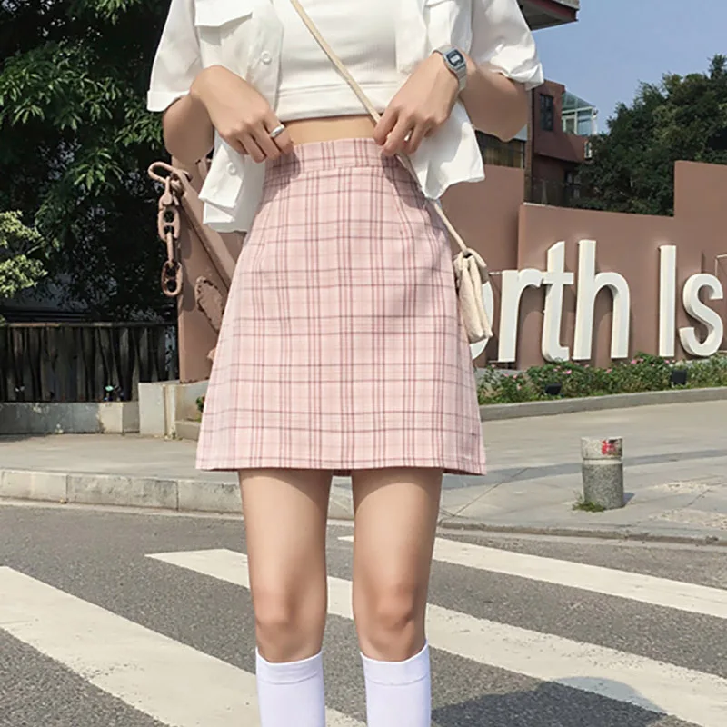 Temperament Irregular High Waist Skirt Retro Plaid Decorative Anti-walking Skirt Women Skirts
Temperament Irregular High Waist Skirt Retro Plaid Decorative Anti-walking Skirt Women Skirts