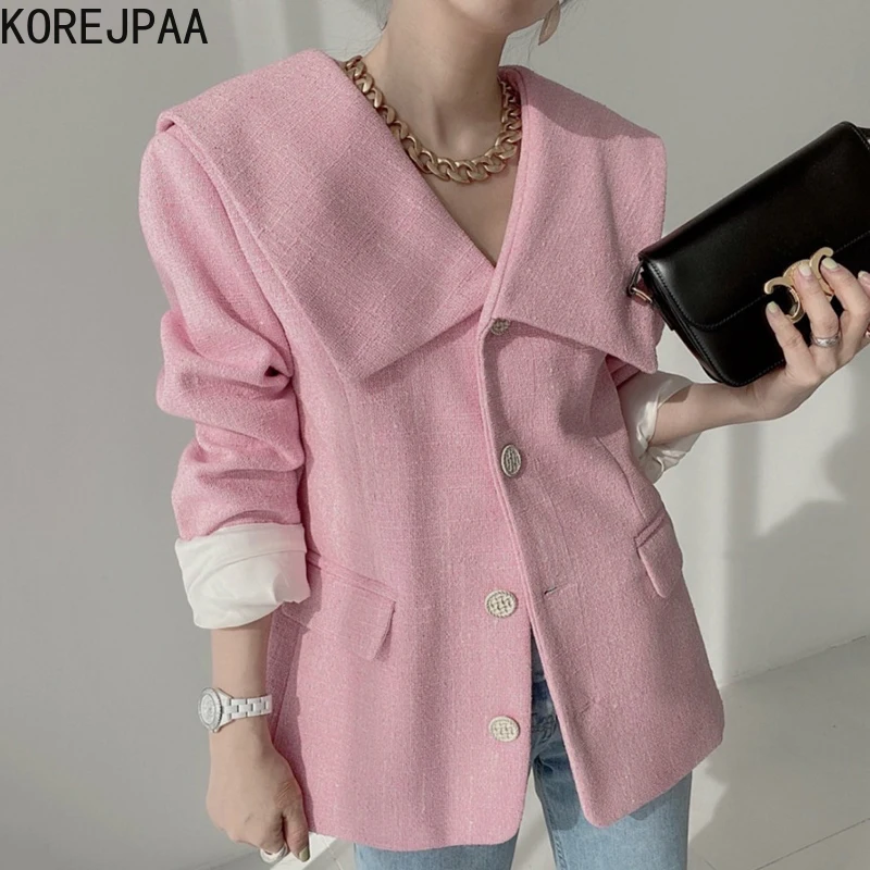 Женские куртки Кореи jpaa, осень 2021, Корейская Милая темпераментная Дамская однобортная свободная шерстяная куртка в стиле ретро с темно-сини...
Женские куртки Кореи jpaa, осень 2021, Корейская Милая темпераментная Дамская однобортная свободная шерстяная куртка в стиле ретро с темно-сини...