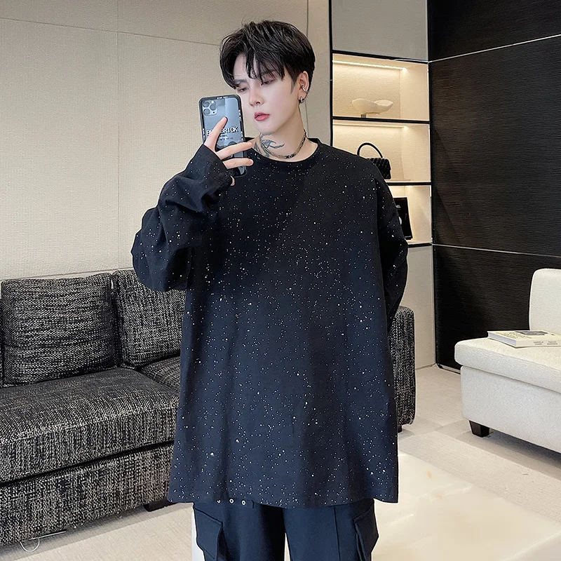 Autumn Shiny T-shirt Men Fashion Oversized Casual T-shirt Men Streetwear Korean Loose Hip-hop Long-sleeved Tshirt Mens Tops
Autumn Shiny T-shirt Men Fashion Oversized Casual T-shirt Men Streetwear Korean Loose Hip-hop Long-sleeved Tshirt Mens Tops