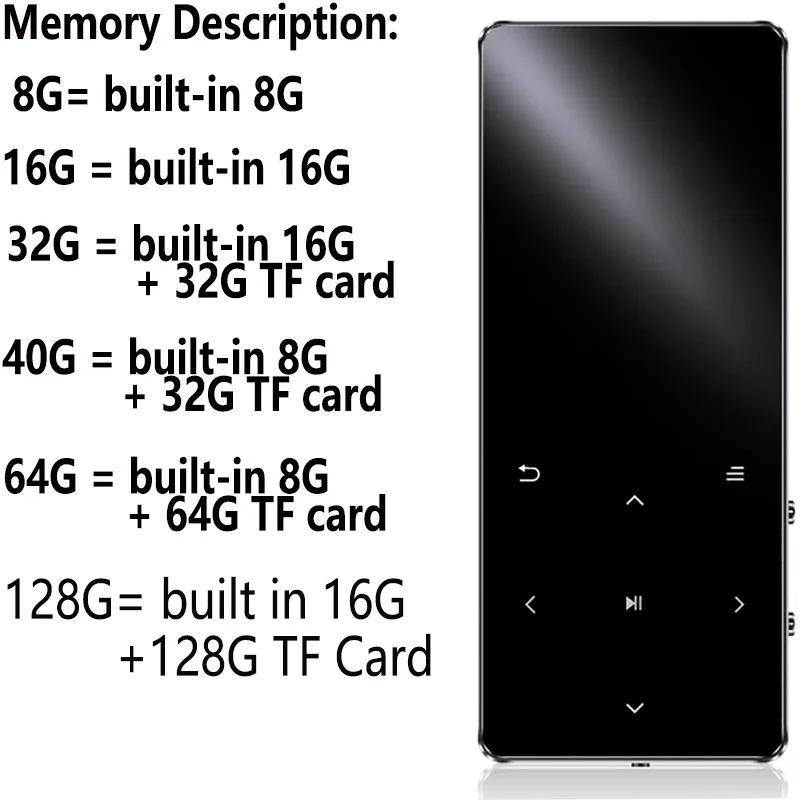 Original Metal Bluetooth MP4 Player 8GB 16GB 32GB 64GB Music Player Touch Key Fm Radio Video Play E-book Hifi Player Walkman
Original Metal Bluetooth MP4 Player 8GB 16GB 32GB 64GB Music Player Touch Key Fm Radio Video Play E-book Hifi Player Walkman