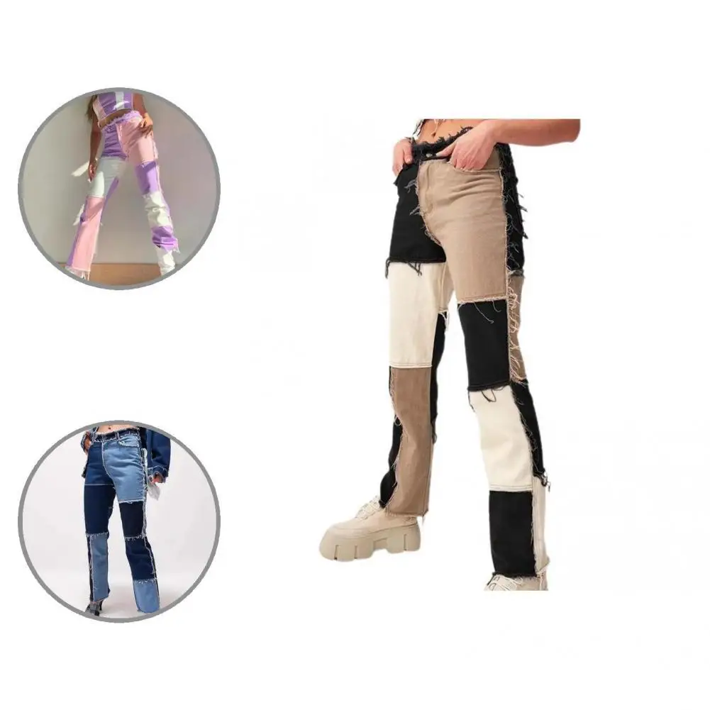 Comfortable Cool Patchwork High Waist Denim Pants Skin-Touch Jeans Slim Streetwear
Comfortable Cool Patchwork High Waist Denim Pants Skin-Touch Jeans Slim Streetwear