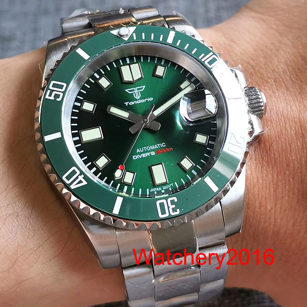 Tandorio Top Brand 40mm Blue Green Dial Japan NH35 Men Watch Date Rotating Bezel 120clicks 200m Waterproof Oyster Bracelet
Tandorio Top Brand 40mm Blue Green Dial Japan NH35 Men Watch Date Rotating Bezel 120clicks 200m Waterproof Oyster Bracelet