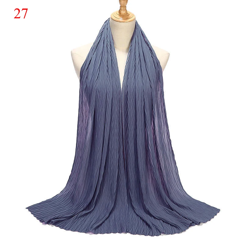 180*85cm Pleated Wrinkle Chiffon Hijab Shawls And Wraps Muslim Turban Long Wrap Scarves For Women Female Vintage Head Scarf 2020
180*85cm Pleated Wrinkle Chiffon Hijab Shawls And Wraps Muslim Turban Long Wrap Scarves For Women Female Vintage Head Scarf 2020