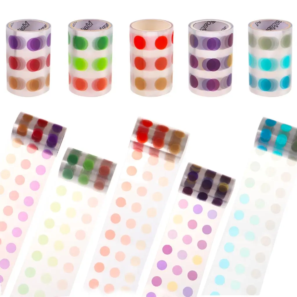 5 Roll Transparent Dots Masking Tape Waterproof Plastic Tape Candy Color Dot Was
5 Roll Transparent Dots Masking Tape Waterproof Plastic Tape Candy Color Dot Was