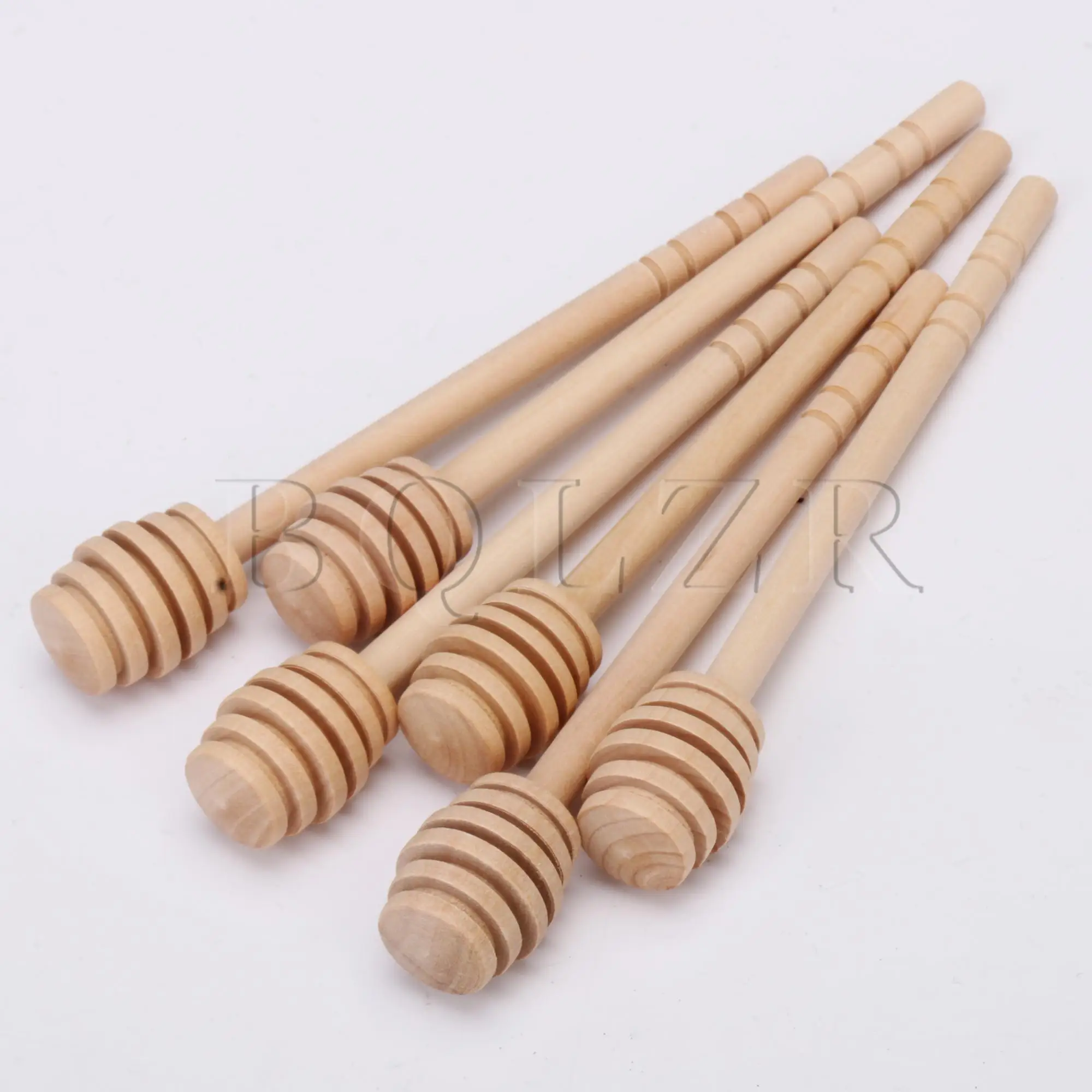 BQLZR 145x20mm Wooden Honey Dipper Wood Stirring Rod Stick Spoon Dip Drizzler for Collecting Syrup Molasses Pack of 20 | Инструменты