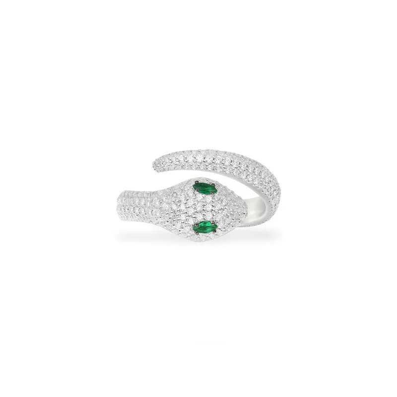 Ymh Green Eye Snake Open Ring Index Finger Ring Gift for Girlfriend Light Luxury High-End All-Match Fashion Atmospheric Trend 
Ymh Green Eye Snake Open Ring Index Finger Ring Gift for Girlfriend Light Luxury High-End All-Match Fashion Atmospheric Trend