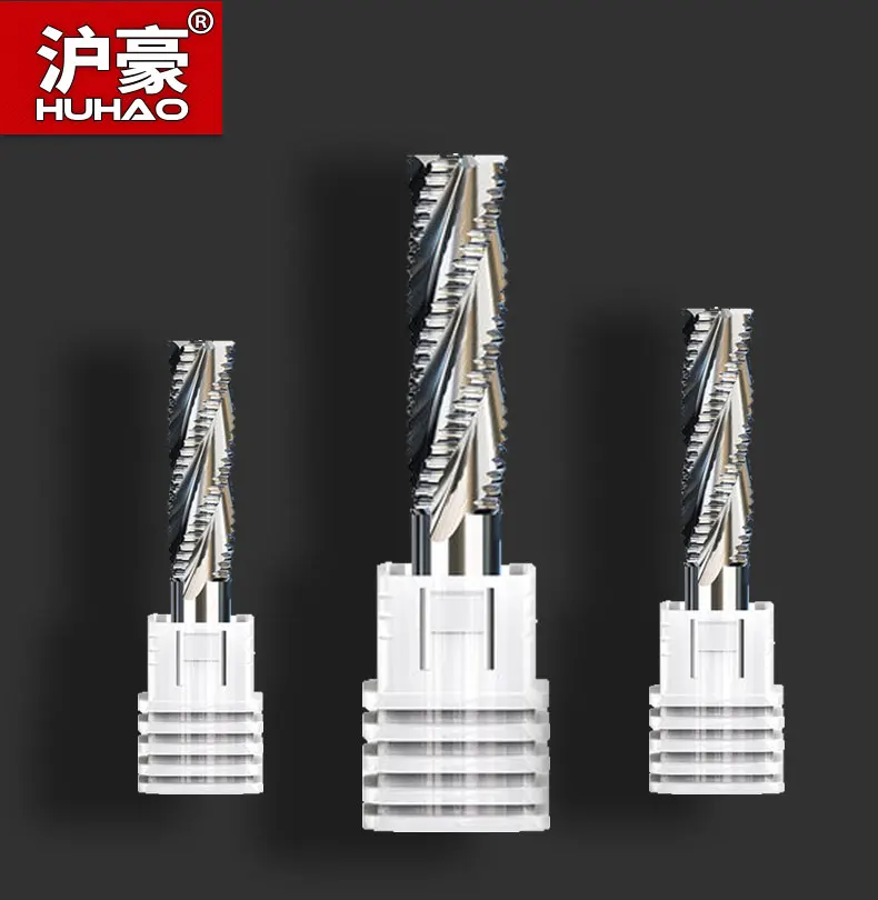 HuHao Roughing End Mill 4 Flutes Wave Edge 40° Helix Angle Open-Coarse Milling Cutter CNC Milling Tools Router Biits 
HuHao Roughing End Mill 4 Flutes Wave Edge 40° Helix Angle Open-Coarse Milling Cutter CNC Milling Tools Router Biits