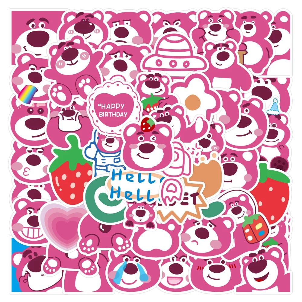 60Pcs Strawberry Bear Kawaii Sticker Disney Cartoon Stickers Kawaii Waterproof Helmet Notebook Loki Water Cup Fridge Sticker
60Pcs Strawberry Bear Kawaii Sticker Disney Cartoon Stickers Kawaii Waterproof Helmet Notebook Loki Water Cup Fridge Sticker