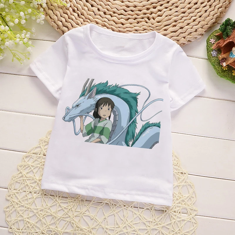 

Новинка, Kawaii, Детская футболка, забавный рисунок из японского мультфильма, детская одежда с изображением героев мультфильмов, футболки с ри...