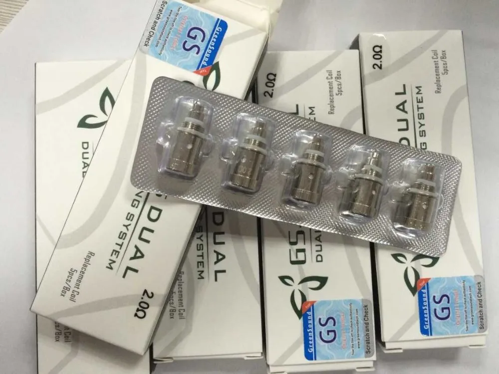 5 pcs/lot GS H2S dual-coil electronic cigarette replacement atomizer core H2S T3s T3d E cigarette core evaporator coil
5 pcs/lot GS H2S dual-coil electronic cigarette replacement atomizer core H2S T3s T3d E cigarette core evaporator coil