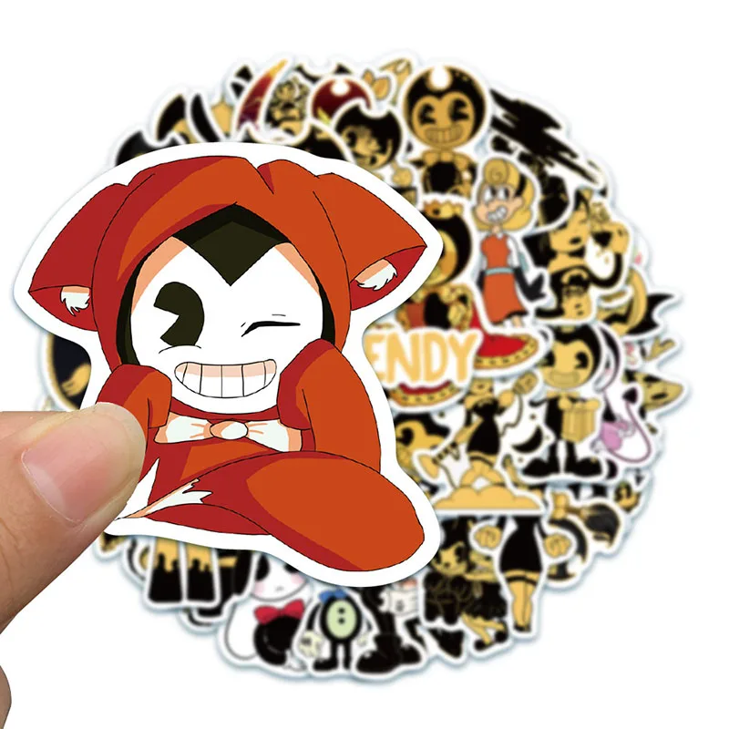50PCS pack Cartoon Anime Bendy Ink Machine Game Stickers Skateboard Fridge Guitar Laptop Luggage Toy Sticker
50PCS pack Cartoon Anime Bendy Ink Machine Game Stickers Skateboard Fridge Guitar Laptop Luggage Toy Sticker