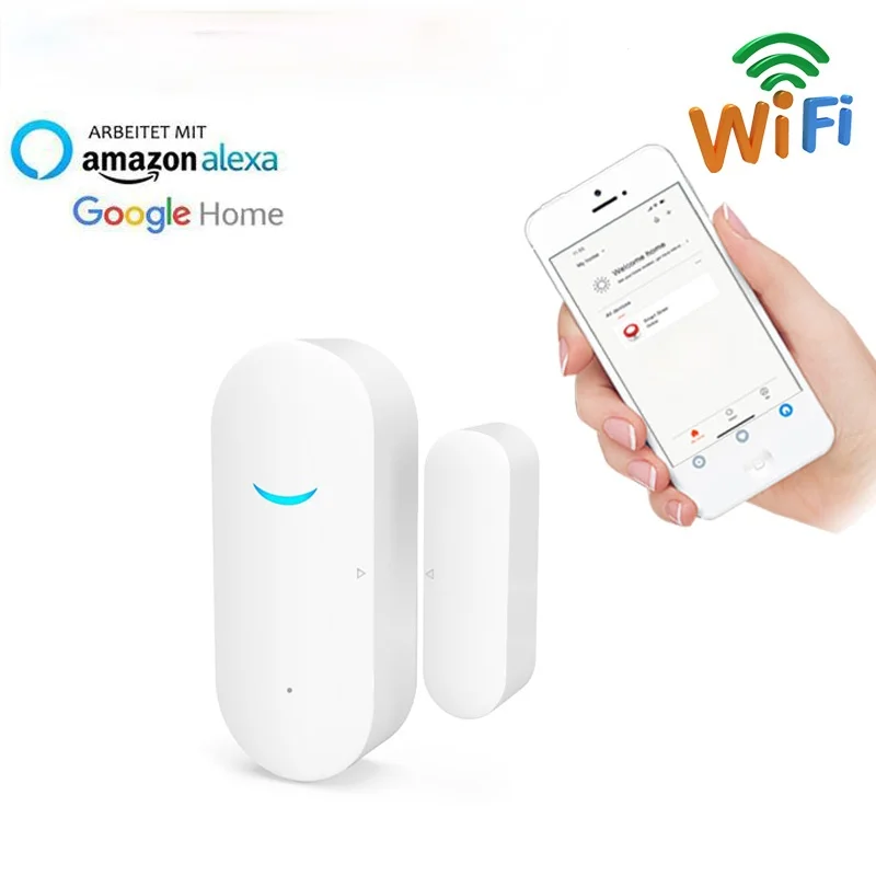 Smart WiFi Door Sensor Door Open / Closed Detectors Wifi Home Alarm Compatible With Alexa Google Home APP
Smart WiFi Door Sensor Door Open / Closed Detectors Wifi Home Alarm Compatible With Alexa Google Home APP