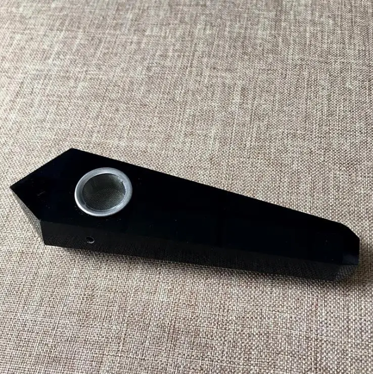 Shipping wholesale Natural black obsidian Crystal Smoking Pipe + strainer quartz stone healing wand
Shipping wholesale Natural black obsidian Crystal Smoking Pipe + strainer quartz stone healing wand