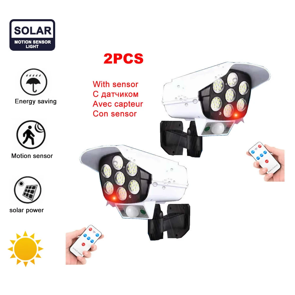 2pcs remote solar fake monitor dummy camera Lights Motion Sensor Waterproof Powered Lamp for Garden Decoration Street Wall Outdo
2pcs remote solar fake monitor dummy camera Lights Motion Sensor Waterproof Powered Lamp for Garden Decoration Street Wall Outdo