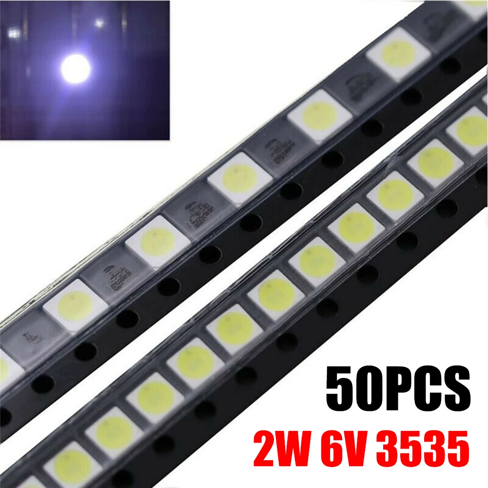 2W 6V LED Chip 3535 TV Backlight LED SMD Diode Cool White LCD 150lm Lamp Bead Chip Lighting Accessories
2W 6V LED Chip 3535 TV Backlight LED SMD Diode Cool White LCD 150lm Lamp Bead Chip Lighting Accessories