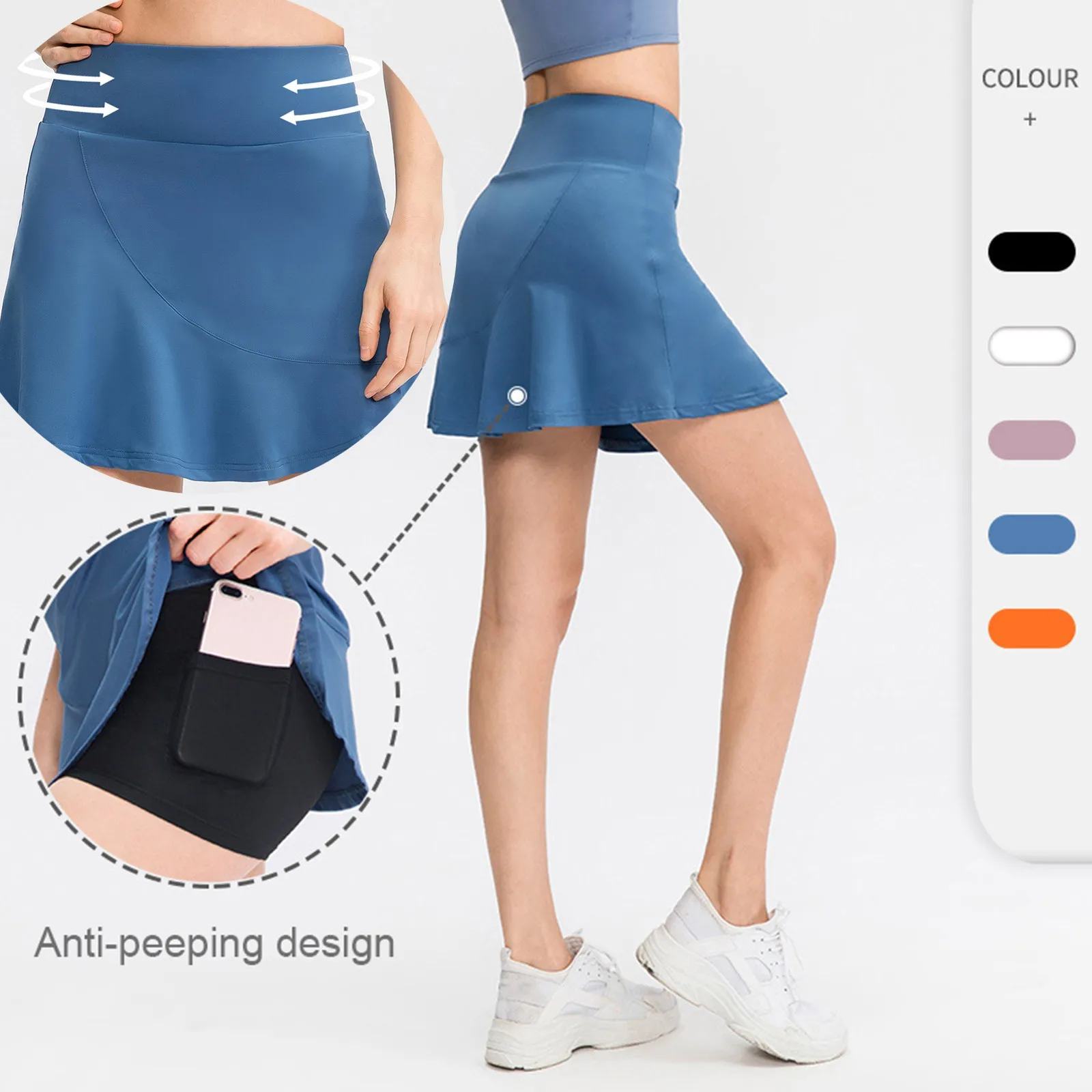Summer New Fashion Women Sexy Loose Fake Two-piece Anti-peeping Quick-drying Loose Running Fitness Sport Ladies Mini Skirts #08
Summer New Fashion Women Sexy Loose Fake Two-piece Anti-peeping Quick-drying Loose Running Fitness Sport Ladies Mini Skirts #08