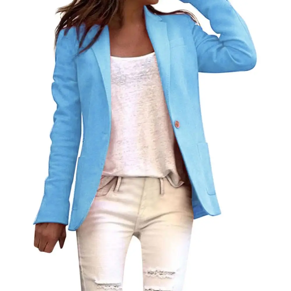 Women Blazers Elegant Solid Color Office Lady Dress Blazers Long Sleeve Single Button Blazer Suit Cardigan Jacket
Women Blazers Elegant Solid Color Office Lady Dress Blazers Long Sleeve Single Button Blazer Suit Cardigan Jacket