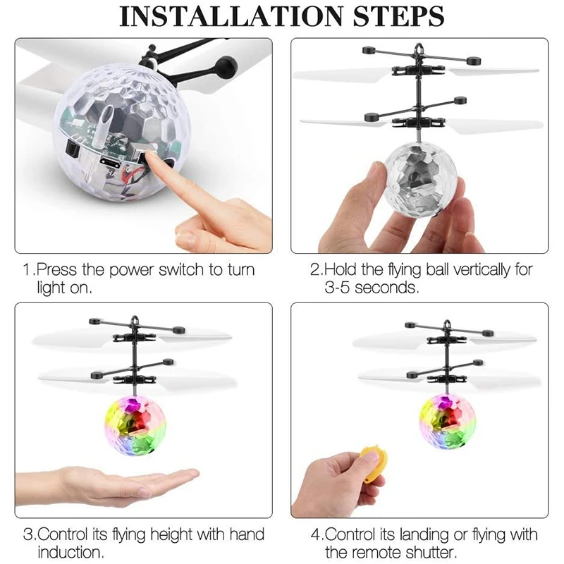 LED Flying Ball Toys,Rechargeable Ball Drones Infrared Induction Helicopter
LED Flying Ball Toys,Rechargeable Ball Drones Infrared Induction Helicopter