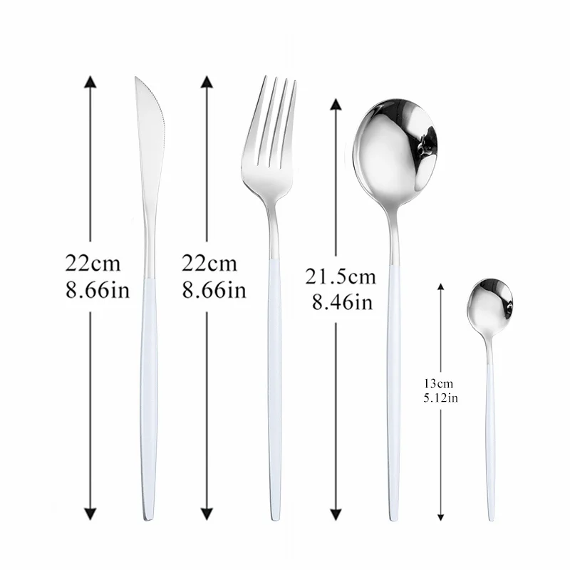 Silver Dinnerware Sets Stainless Steel Tableware Set White Kitchen Utensils Spoons Forks Knives Travel Cutlery Set Dropshipping
Silver Dinnerware Sets Stainless Steel Tableware Set White Kitchen Utensils Spoons Forks Knives Travel Cutlery Set Dropshipping