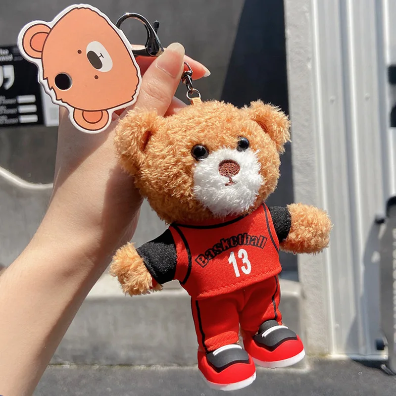 Fashion Basketball Sports Bear Series Key Chain Cartoon Cute Pvc Plush Bear Keyring Pendant Animal Key Chains Couple Gifts
Fashion Basketball Sports Bear Series Key Chain Cartoon Cute Pvc Plush Bear Keyring Pendant Animal Key Chains Couple Gifts